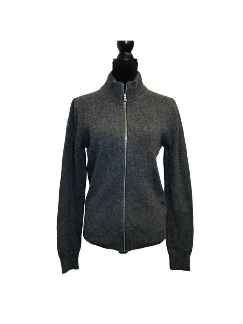 Sandro Paris Italian Yarn Alpaca/Wool Blend Zip Sweater Jacket - Sz S